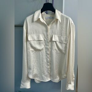 Calvin Klein Ivory Satin Shirt